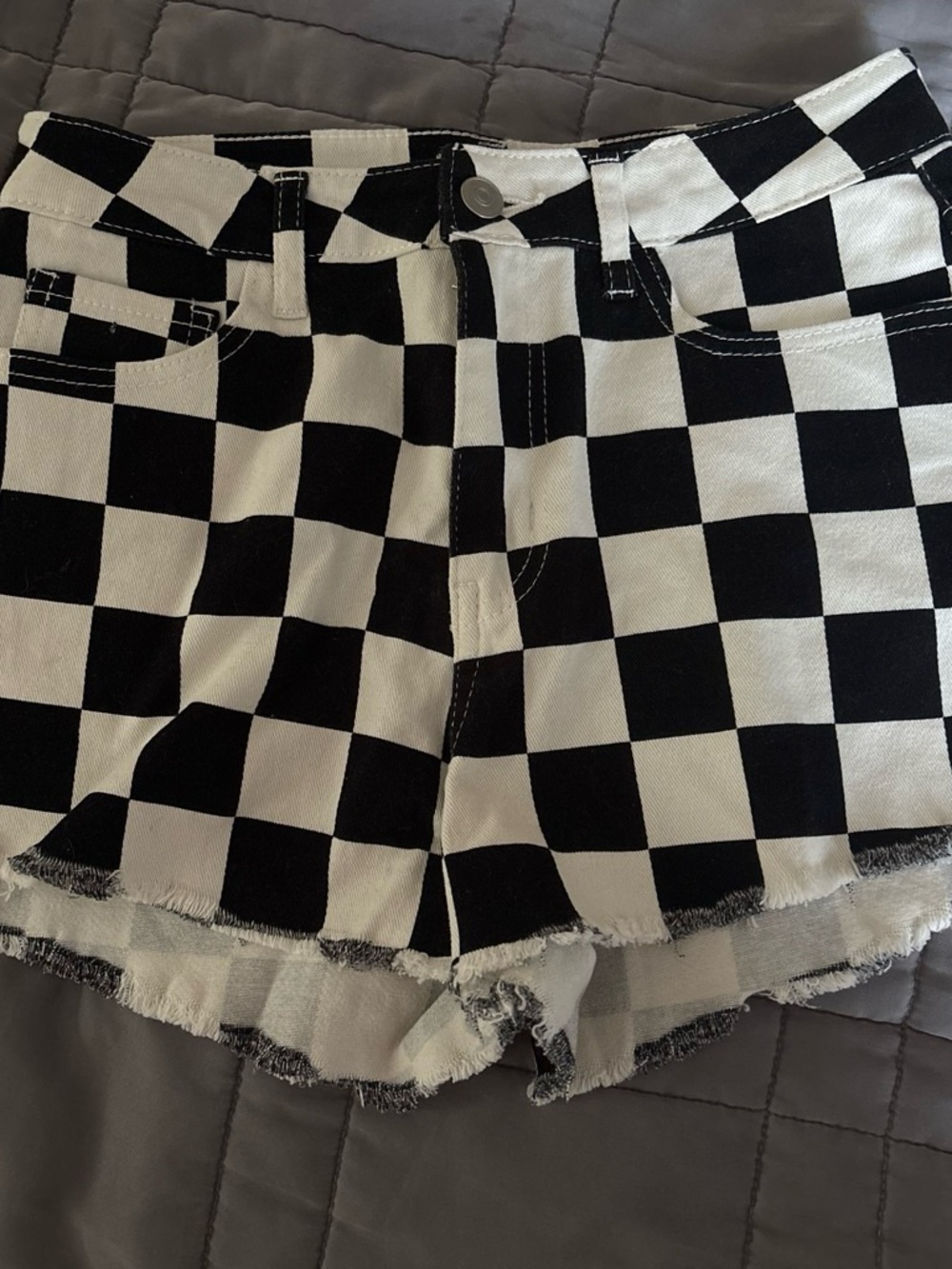 Altar’d State Black & White Checkerboard Women’s Shorts size S